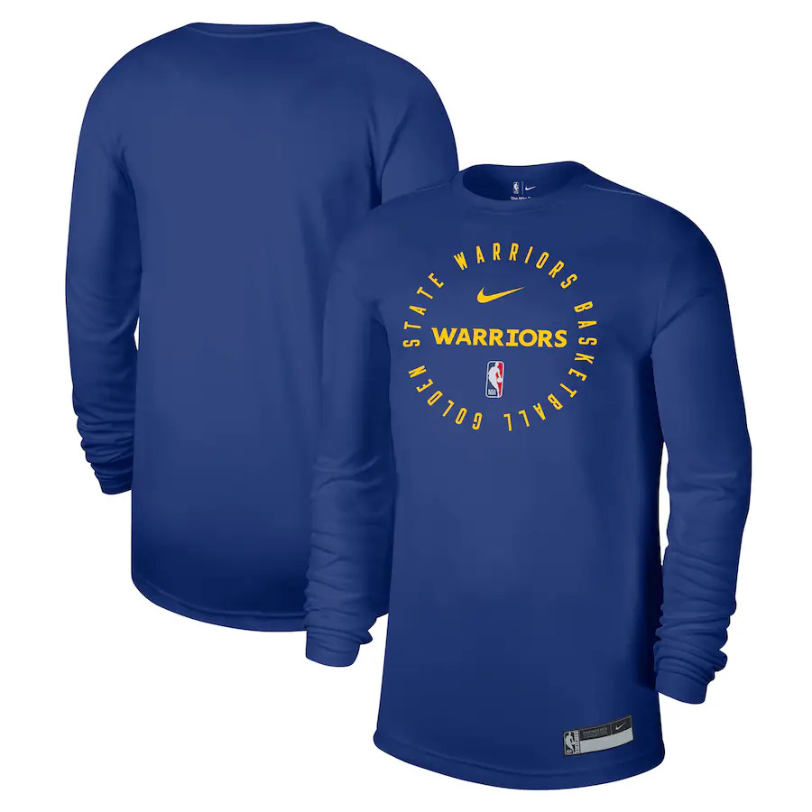 Men's Golden State Warriors Royal 2024/25 Legend On-Court Practice Long Sleeve T-Shirt Men's Golden State Warriors Royal 2024/25 Legend On-Court Practice Long Sleeve T-Shirt